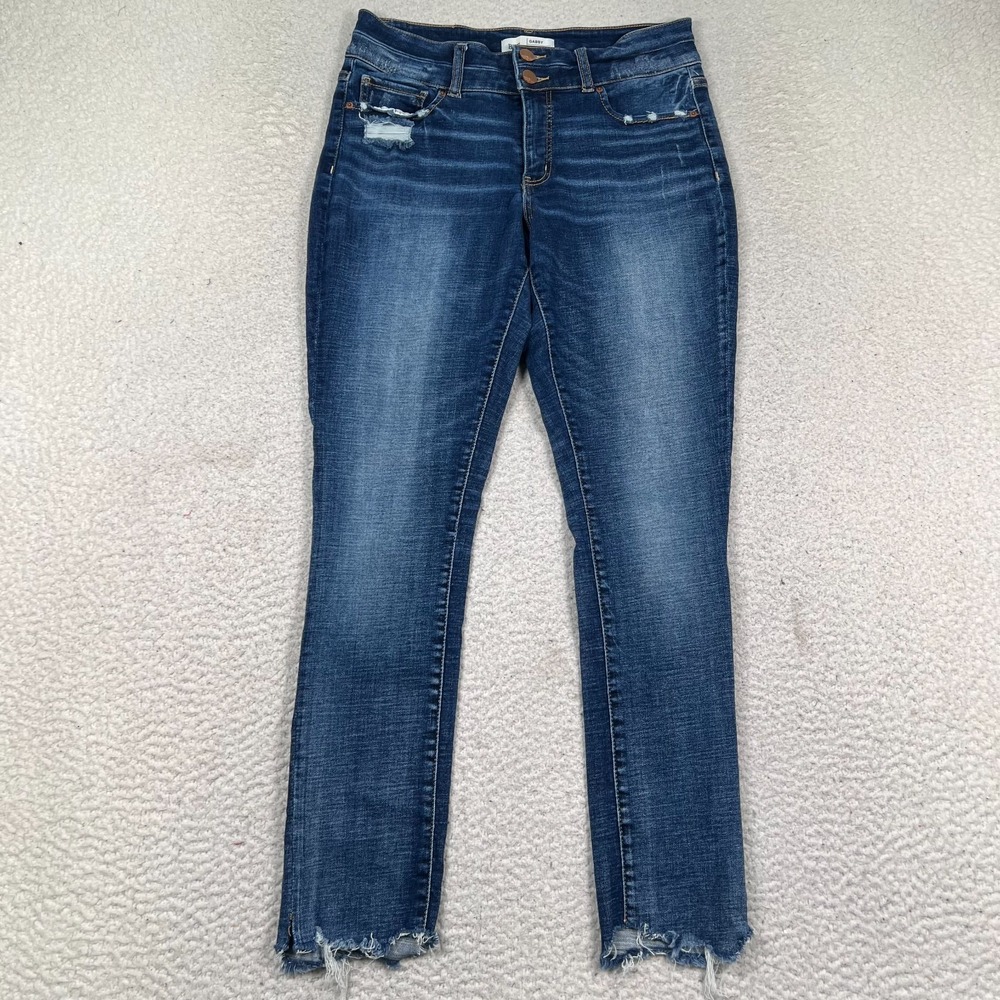 BKE‎ Gabby Jeans Women *28x29 Curvy Fit High Rise Skinny Raw Hem Whiskered Denim